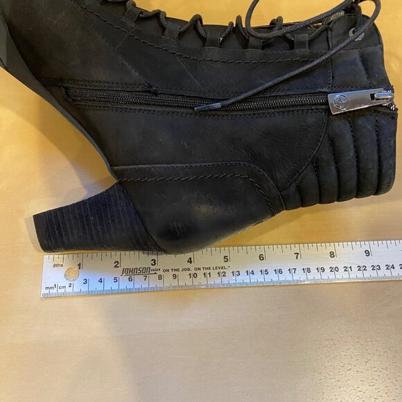 Blondo Womens Black Leather Lace-Up Waterproof Ankle Boots size 10 Block Heel - Picture 12 of 16